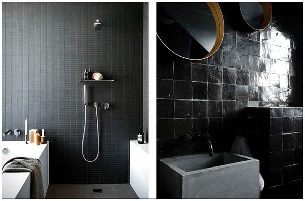 30 удивительных черных интерьеров для ванной комнаты