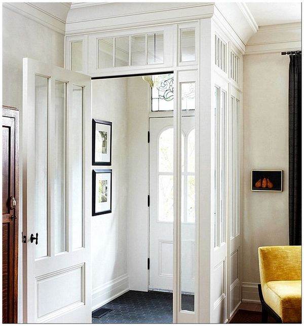 Beautiful Decorating Ideas Entryway Vestibule With Grey Hexagonal Tile Ideas - Office Furniture