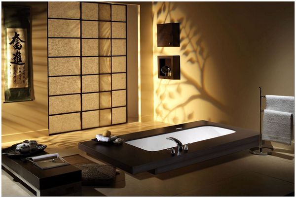 дизайн ванной комнаты в японском стиле