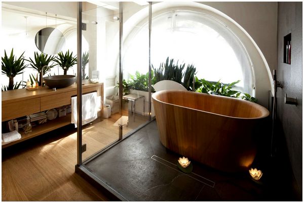 дизайн ванной комнаты в японском стиле