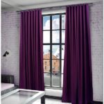 Фиолетовые шторы в интерьере — 75 фото идей элегантного интерьера