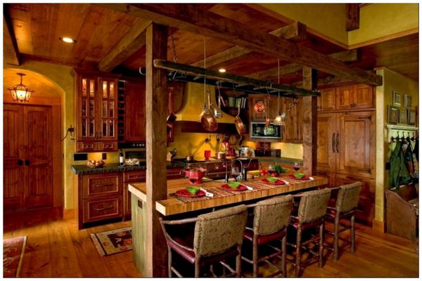 кухня в деревянном доме