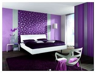 бело фиолетовая спальня фото