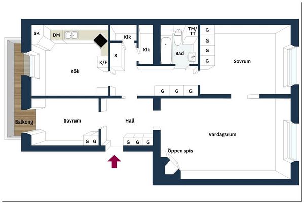 планировка трех комнатной квартиры