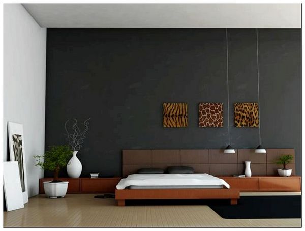 Modern bedroom interior 3d rendered