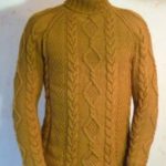 Мужской свитер реглан сверху спицами свитер с регланом косичками спицами