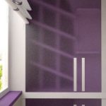 Светло-фиолетовая лоджия, балкон в фиолетовых тонах