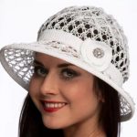 Шляпа крючком шляпы с полями для женщины крючком